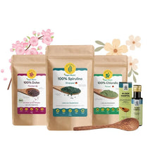Frauen Balance Set mit Dulse, Spirulina, Chlorella und Algen-Hanföl von Algenmarkt